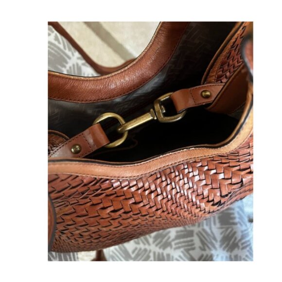 Cole Haan Genevieve Woven Shoulder Bag Purse Tote - Picture 7 of 11